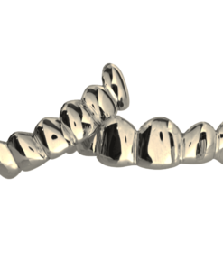 Silver Solid Top and Bottom Grillz