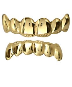 Gold Solid Top and Bottom Grillz