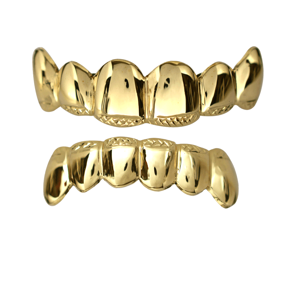 Gold Solid Top and Bottom Grillz