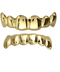 Gold Solid Top and Bottom Grillz