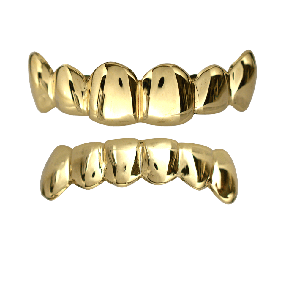 Gold Solid Top and Bottom Grillz