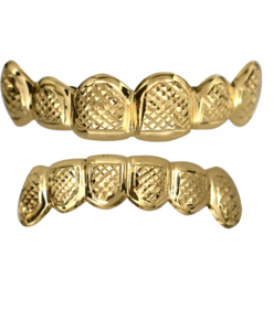 Gold Solid Top and Bottom Grillz